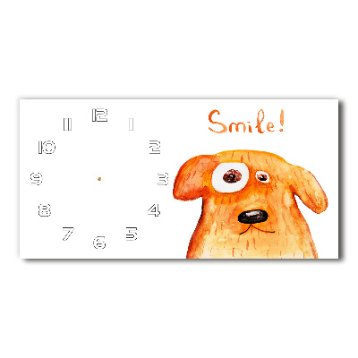 Horloge murale horizontale Chien