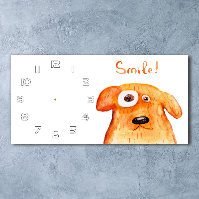 Horloge murale horizontale Chien