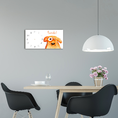Horloge murale horizontale Chien