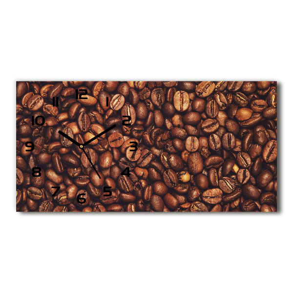 Horloge murale horizontale Grains de café