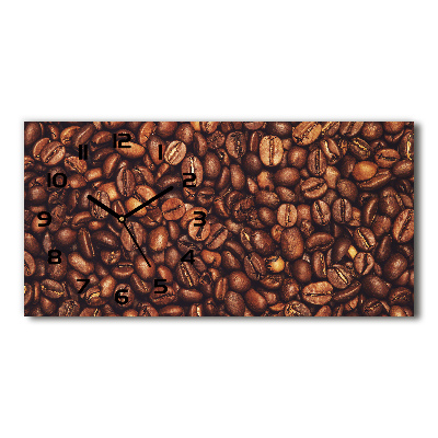 Horloge murale horizontale Grains de café