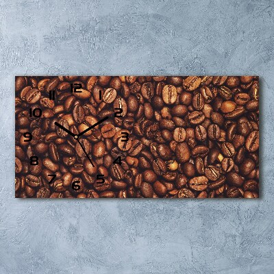 Horloge murale horizontale Grains de café