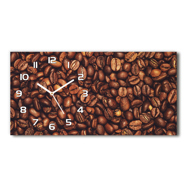 Horloge murale horizontale Grains de café