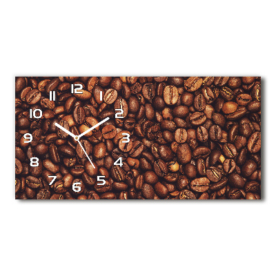 Horloge murale horizontale Grains de café
