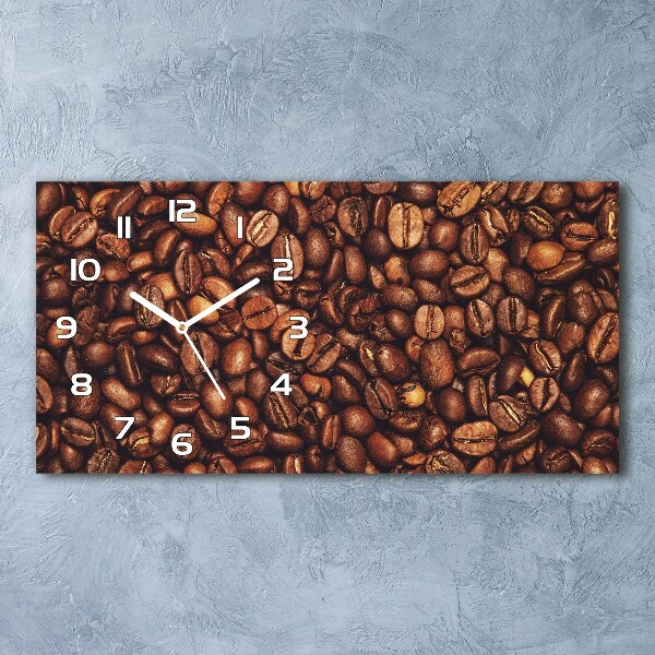 Horloge murale horizontale Grains de café