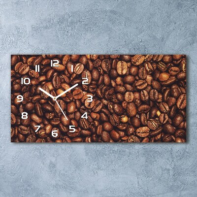 Horloge murale horizontale Grains de café