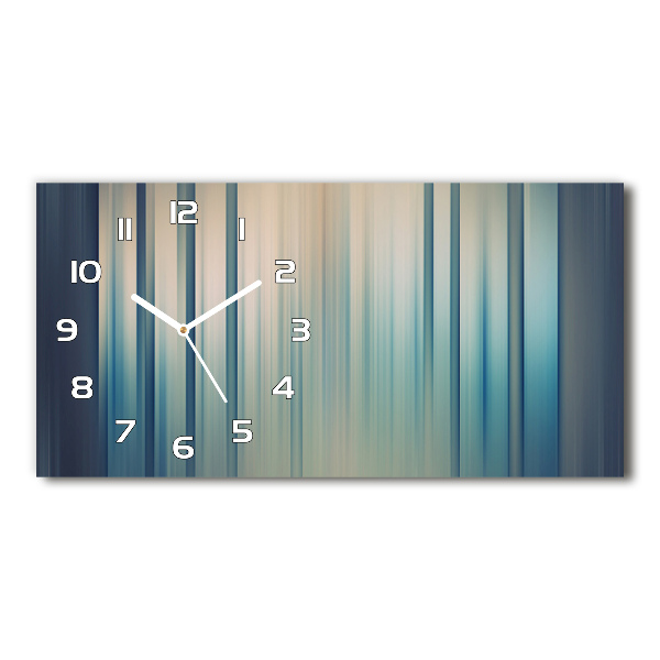 Horloge rectangulaire horizontale Rayures bleues