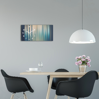 Horloge rectangulaire horizontale Rayures bleues