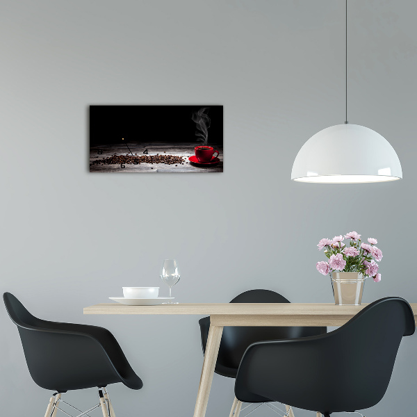 Horloge horizontale en verre Café aromatique