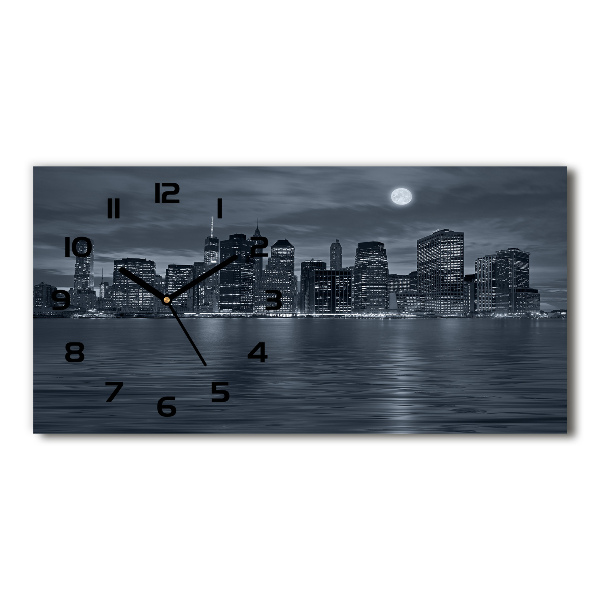 Horloge rectangulaire horizontale New York de nuit