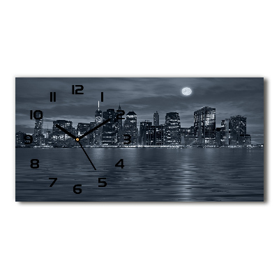 Horloge rectangulaire horizontale New York de nuit
