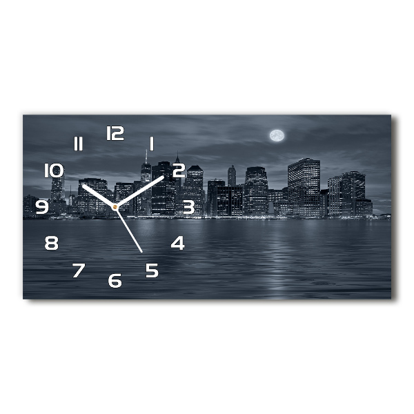 Horloge rectangulaire horizontale New York de nuit