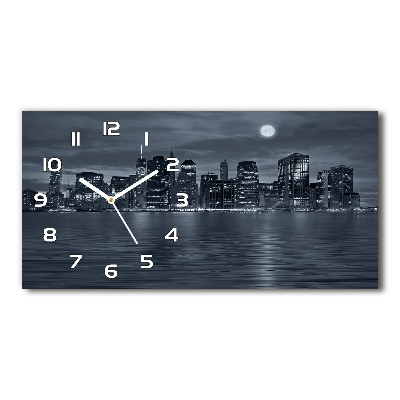 Horloge rectangulaire horizontale New York de nuit