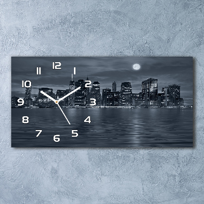 Horloge rectangulaire horizontale New York de nuit