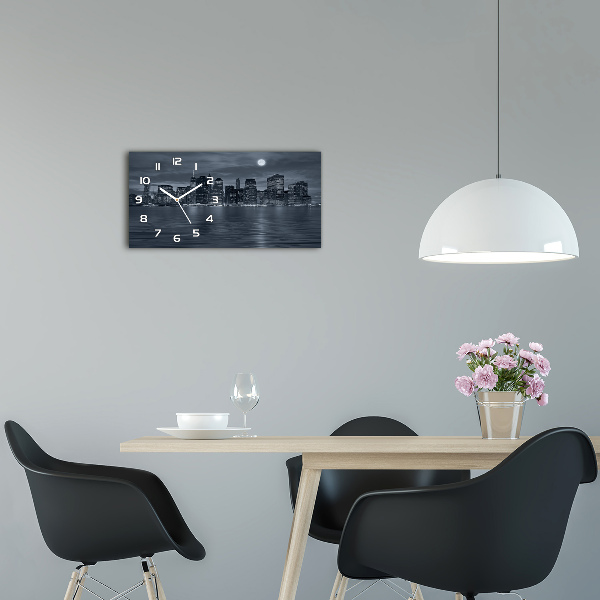 Horloge rectangulaire horizontale New York de nuit