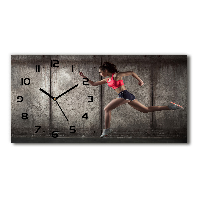 Horloge horizontale en verre Coureuse