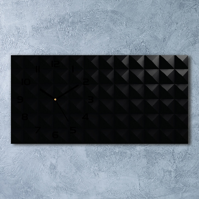 Horloge horizontale en verre Structure abstraite