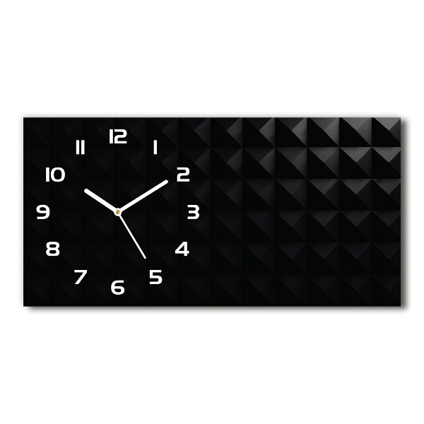 Horloge horizontale en verre Structure abstraite