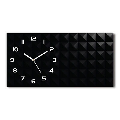 Horloge horizontale en verre Structure abstraite