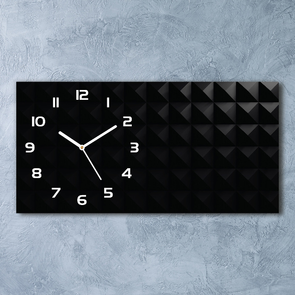 Horloge horizontale en verre Structure abstraite