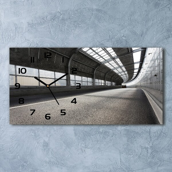 Horloge rectangulaire horizontale Route dans le tunnel