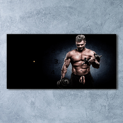 Horloge rectangulaire horizontale Construction musculaire