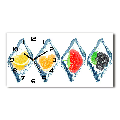 Horloge rectangulaire horizontale Fruits en dés