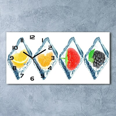 Horloge rectangulaire horizontale Fruits en dés