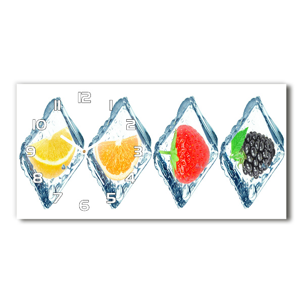 Horloge rectangulaire horizontale Fruits en dés