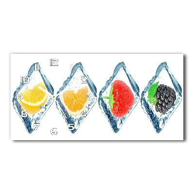 Horloge rectangulaire horizontale Fruits en dés