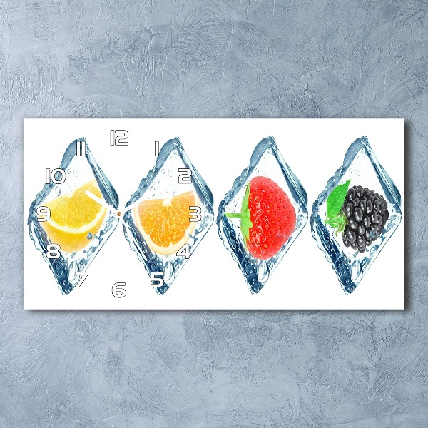 Horloge rectangulaire horizontale Fruits en dés