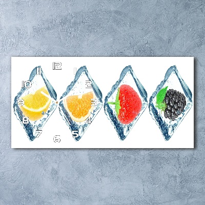 Horloge rectangulaire horizontale Fruits en dés
