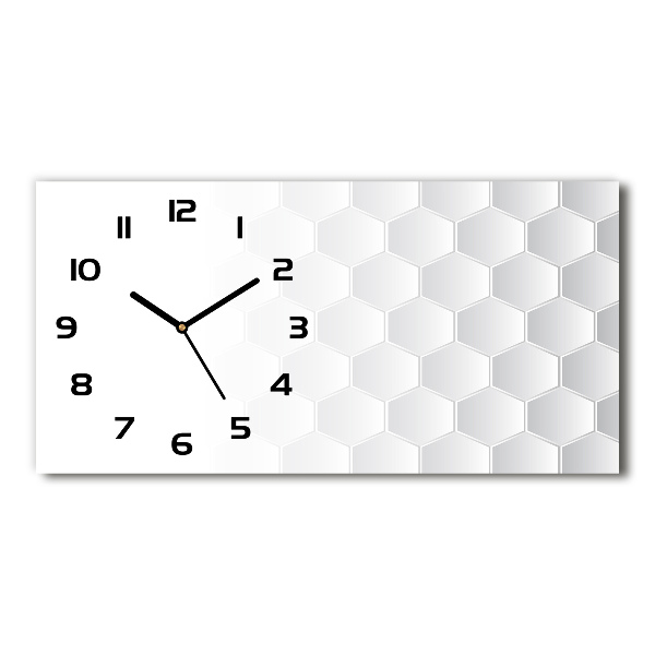 Horloge horizontale Fond d'hexagones