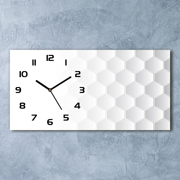 Horloge horizontale Fond d'hexagones