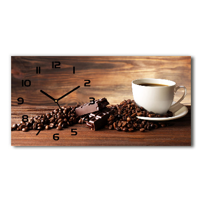 Horloge horizontale en verre Café et chocolat