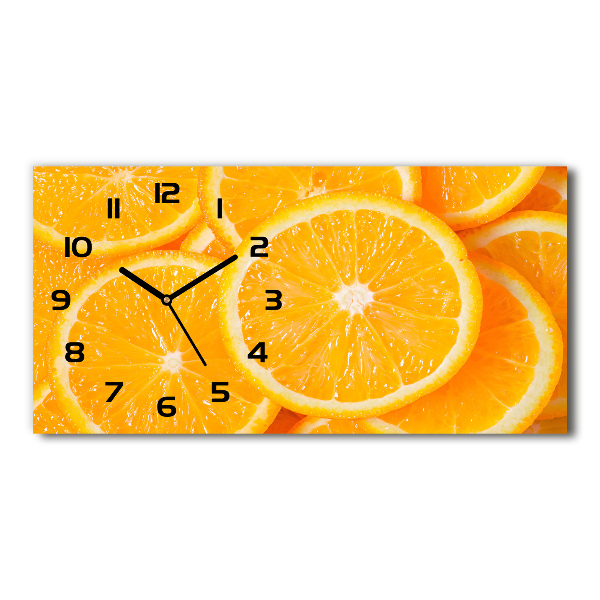 Horloge horizontale Tranches d'orange