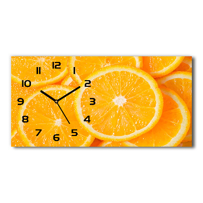 Horloge horizontale Tranches d'orange