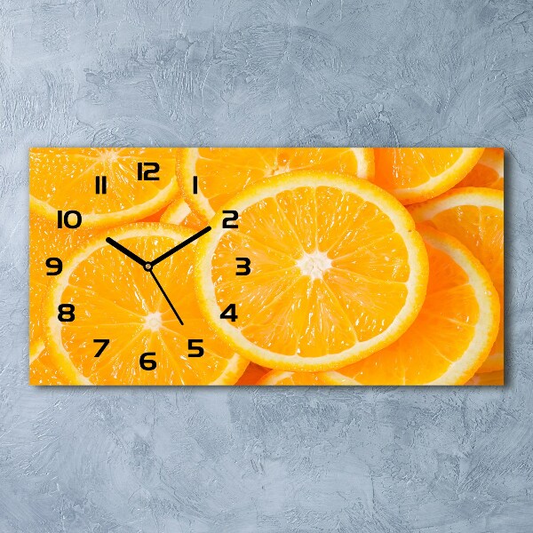 Horloge horizontale Tranches d'orange