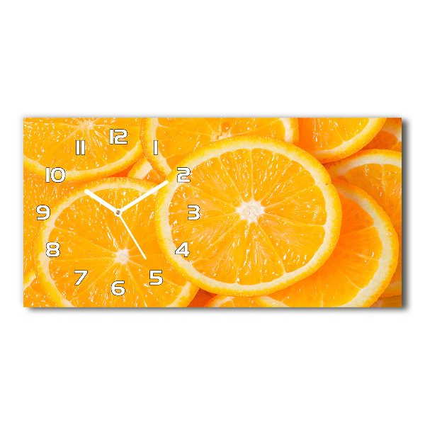 Horloge horizontale Tranches d'orange