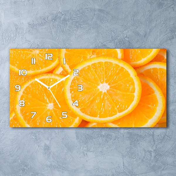Horloge horizontale Tranches d'orange