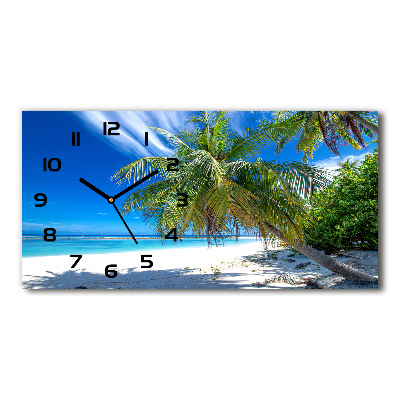 Horloge murale horizontale Plage tropicale