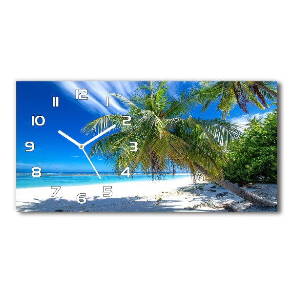 Horloge murale horizontale Plage tropicale