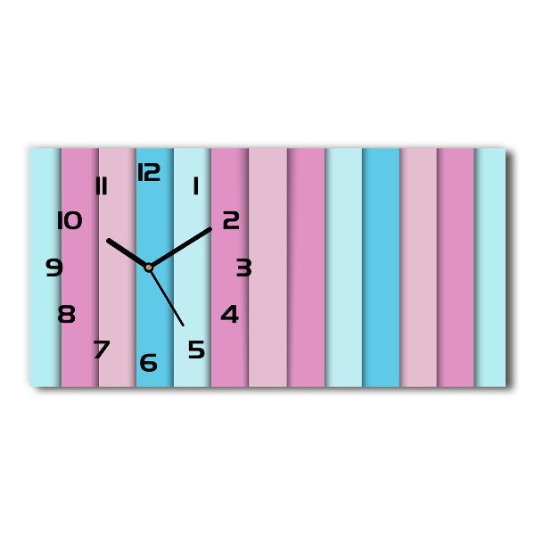 Horloge horizontale Rayures colorées