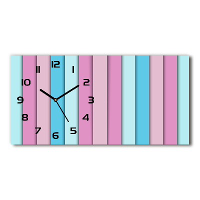 Horloge horizontale Rayures colorées