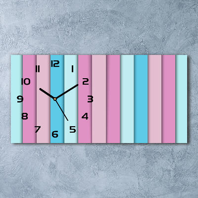 Horloge horizontale Rayures colorées