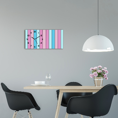 Horloge horizontale Rayures colorées