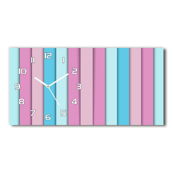 Horloge horizontale Rayures colorées