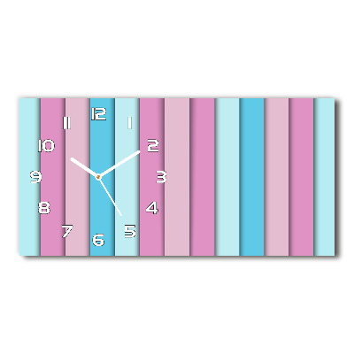 Horloge horizontale Rayures colorées