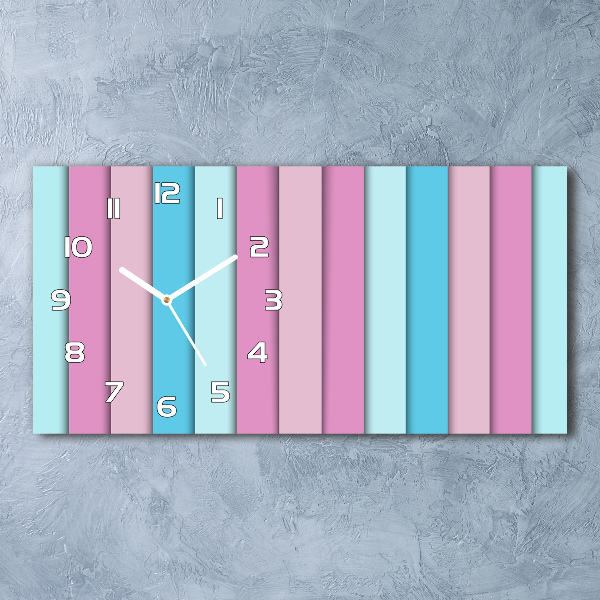 Horloge horizontale Rayures colorées