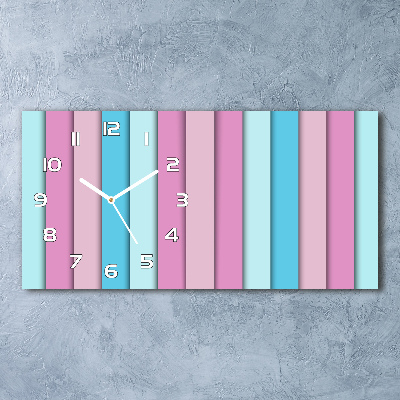 Horloge horizontale Rayures colorées